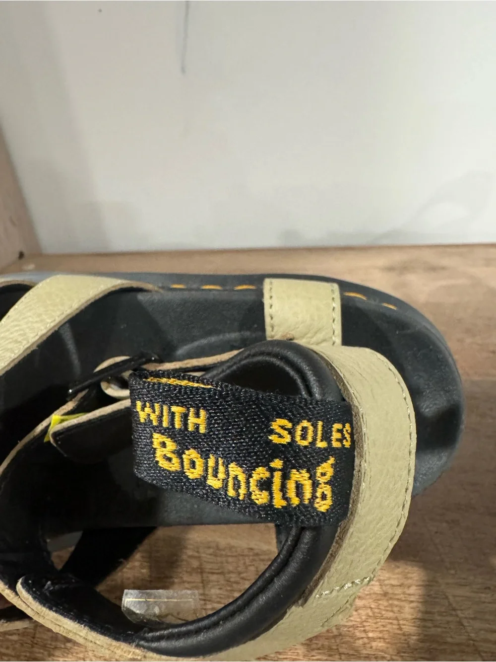 Dr. Martens Olive Green Leather Platform Sandals
